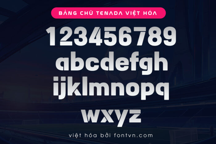 DVN Teneda Việt hóa - Font chữ nét đứt thể thao và năng động - Ảnh 3