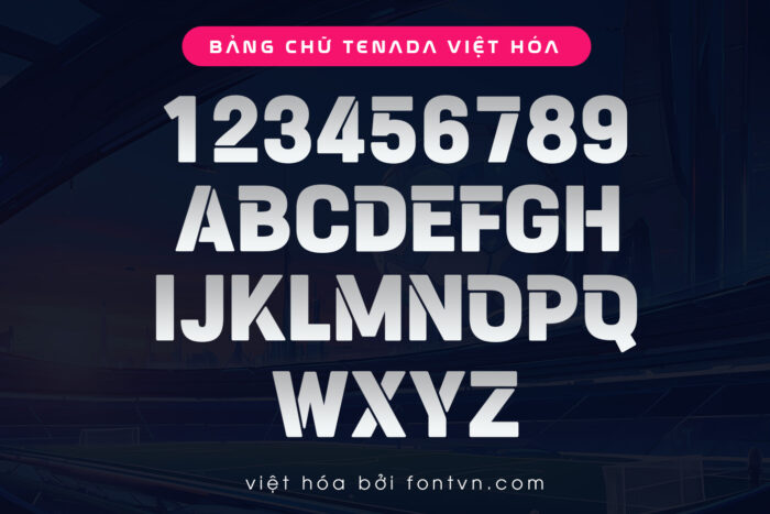 DVN Teneda Việt hóa - Font chữ nét đứt thể thao và năng động - Ảnh 2