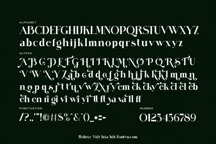 DVN Roluxy Việt hóa - Font chữ Logo đẳng cấp và sang trọng - Ảnh 3