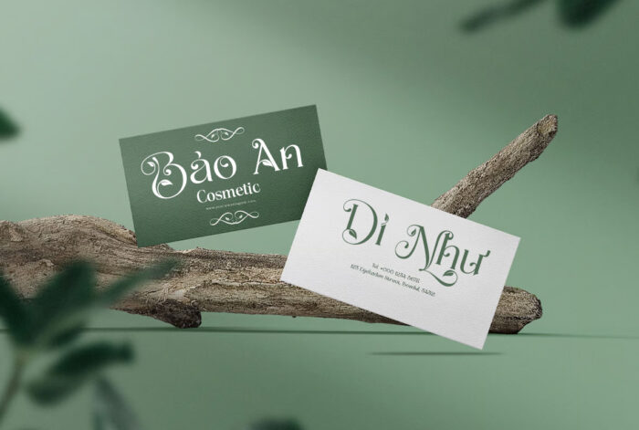 DVN Flora - Font tạo hình lá cây tuyệt đẹp phù hợp với thương hiệu thiên nhiên, Cosmetic, mỹ phẩm - Ảnh 2