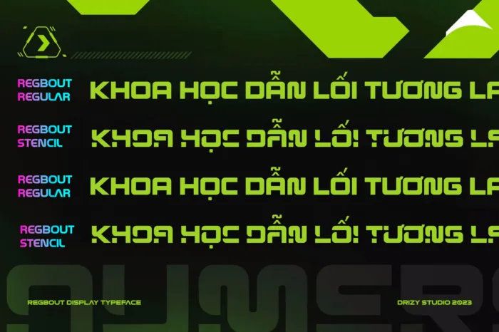 DVN Regbout Việt hóa - Font chữ Logo phong cách công nghệ, tương lai (2 Style) - Ảnh 3