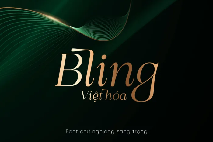 bling-vh DVN Bling Việt hóa - Font chữ Serif nét nghiêng sang trọng và quý phái - Ảnh 1
