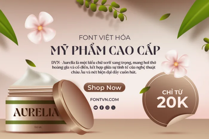 DVN Aurelia Việt hóa - Font chữ Serif sang trọng, hoàng gia - Ảnh 2