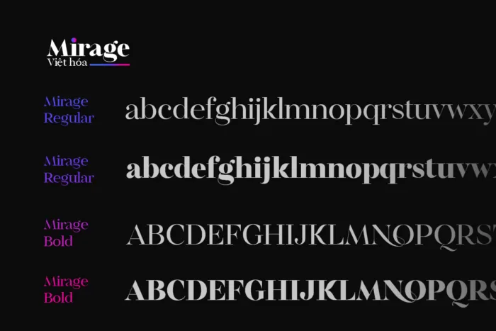 DVN Mirage Việt hóa - Font chữ Serif cao cấp (2 Style) - Ảnh 3
