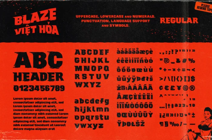 DVN Blaze Việt hóa - Font chữ mạnh mẽ, bùng nổ năng lượng và tốc độ - Ảnh 2