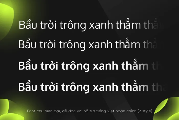 DVN Oxygen Việt hóa - Font chữ hiện đại, dễ đọc với hỗ trợ tiếng Việt hoàn chỉnh (2 style) - Ảnh 2