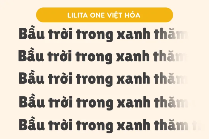 DVN Lilita One Việt Hóa - Font chữ tròn trịa, năng động và dễ thương - Ảnh 2
