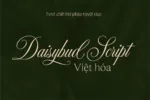 DVN Daisybud Script Việt hóa - Font chữ thư pháp tuyệt đẹp phiên bản sữa lỗi dấu và đủ bộ số