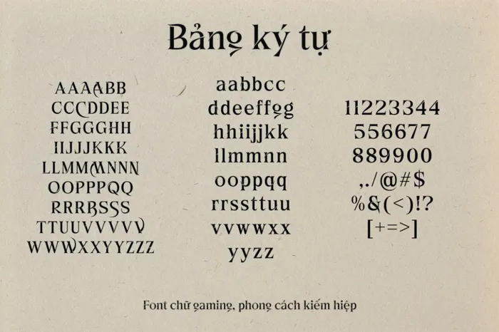 DVN Shield - Font chữ tiếng Việt phù hợp cho Logo, Game kiếm hiệp - Ảnh 3