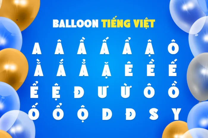 DVN Balloon tiếng Việt - Font chữ mạnh mẽ, vui tươi và hiện đại với các đường nét độc đáo - Ảnh 2