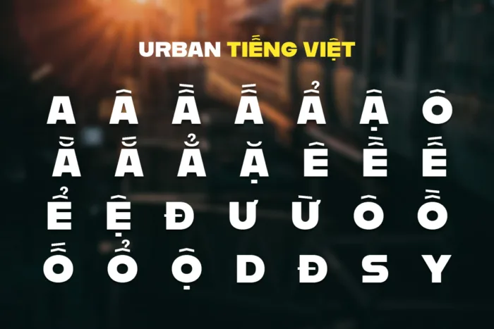 DVN Urban tiếng Việt - Font chữ đậm nét hiện đại, mạnh mẽ và ấn tượng - Ảnh 2
