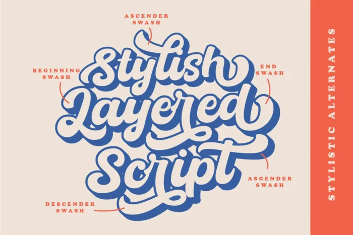 DVN Batuphat Script Việt hóa – Font script Layered hiện đại & phong cách - Ảnh 3