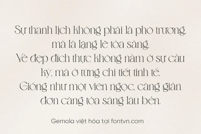 DVN Gemola Việt hóa - Font chữ Cho Thiết Kế Thời Trang & Thương Hiệu Sang Trọng - Ảnh 3