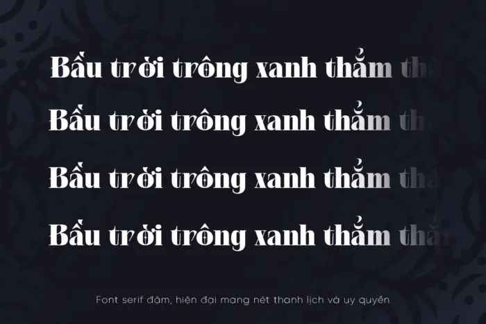 mose-tv DVN Mose tiếng Việt - Font serif đậm, hiện đại mang nét thanh lịch và uy quyền - Ảnh 3