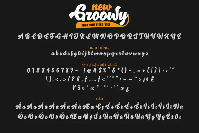 DVN Groowy tiếng Việt - Font Chữ Script Sáng Tạo Phong Cách Groovy - Ảnh 3