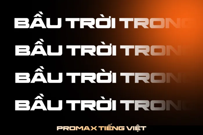 DVN PROMAX tiếng Việt - Font chữ đậm và rộng dùng cho tiêu đề cần sự chú ý - Ảnh 2