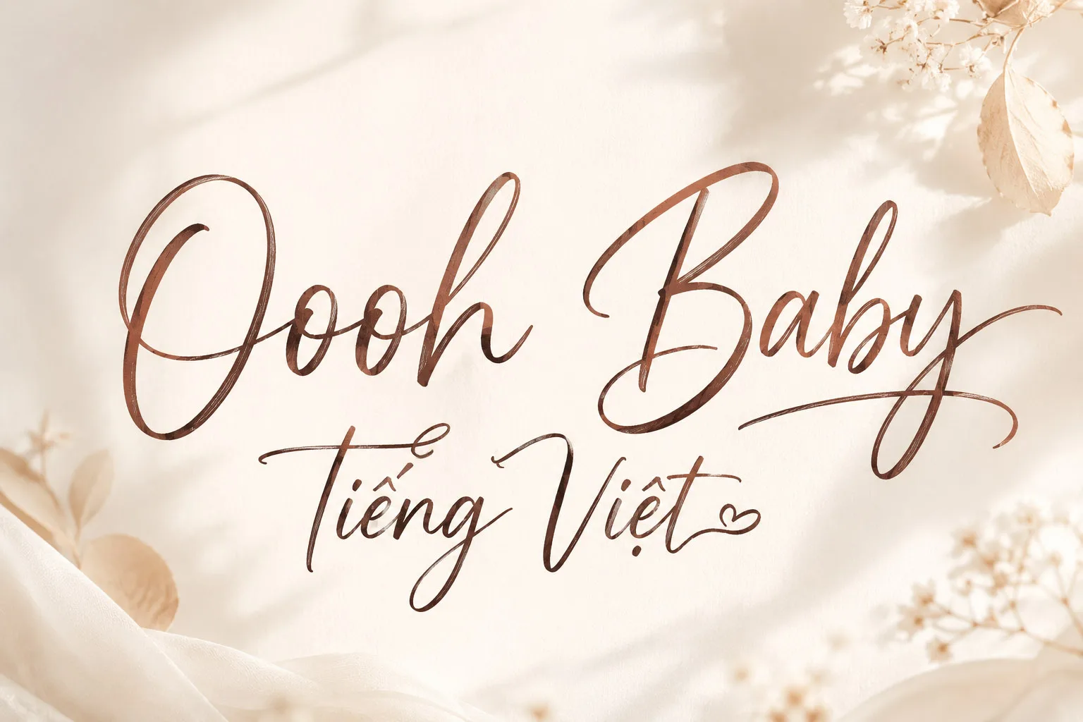 ohhbaby Oooh Baby tiếng Việt - Font Chữ Viết Tay Thanh Lịch, Tự Nhiên & Dễ Thương - Ảnh 1